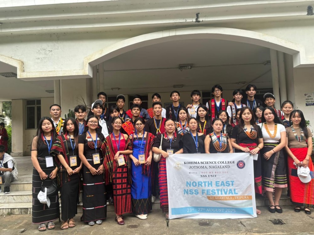 Nagaland team at North East NSS Festival 2025 in Agartala.